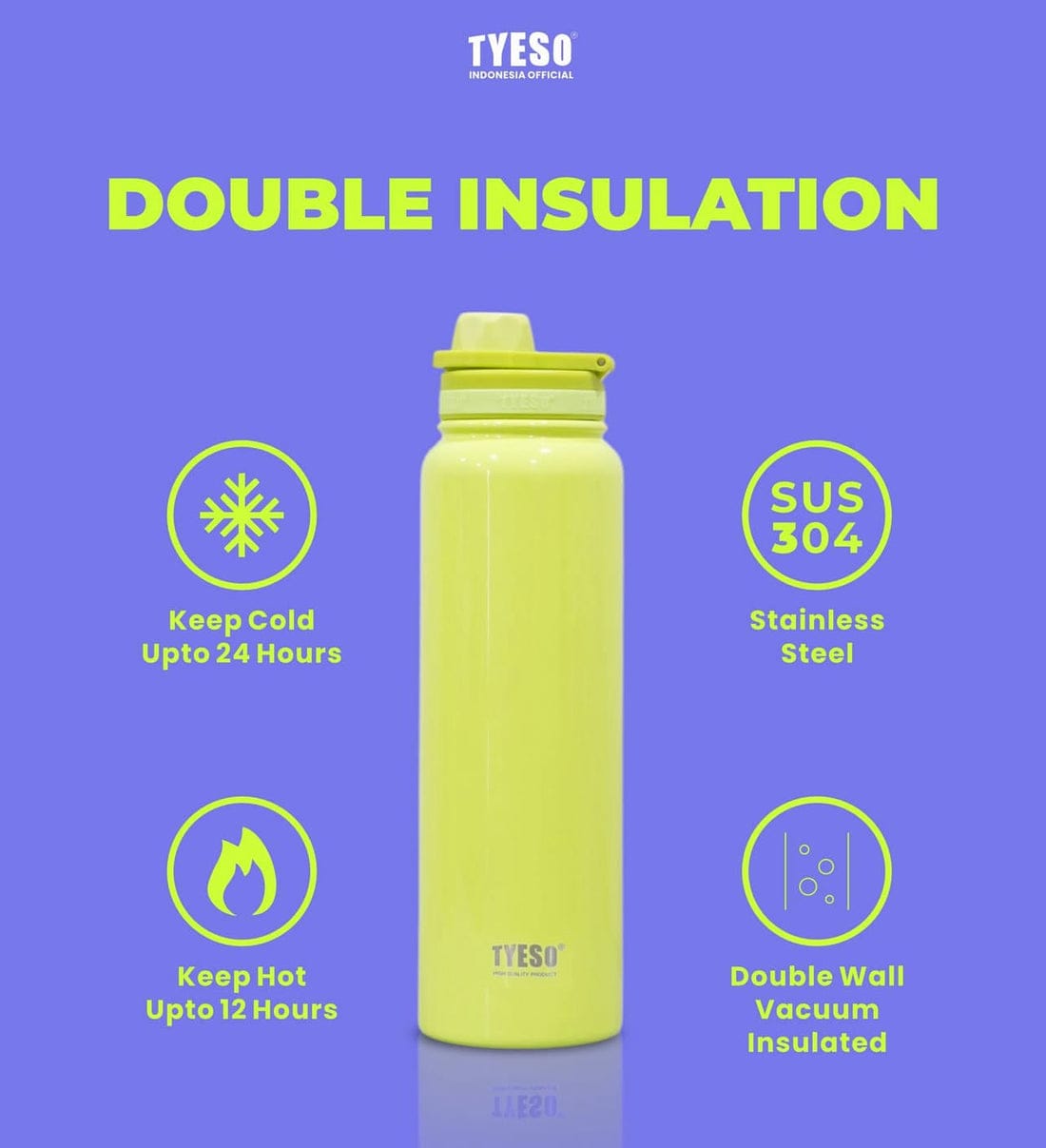 Tyeso Stainless Steel Water Bottle