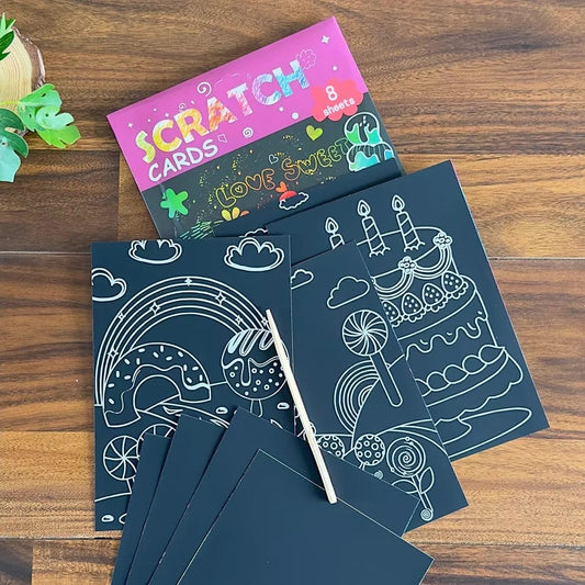 DIY Animal Theme Magic Scratch Art set (Assorted)