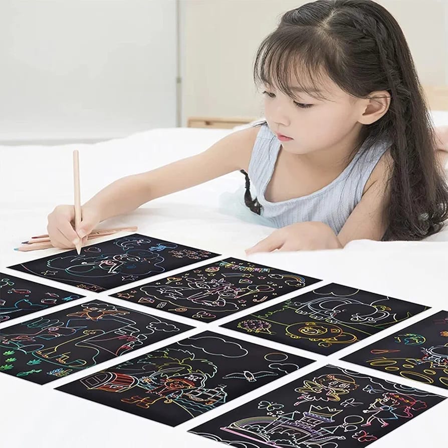 DIY Animal Theme Magic Scratch Art set (Assorted)
