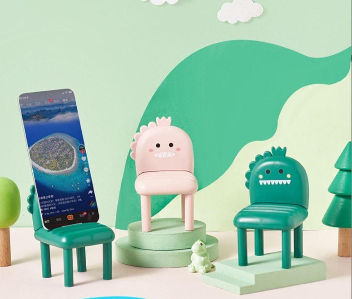 Small Dinosaur Phone Holder