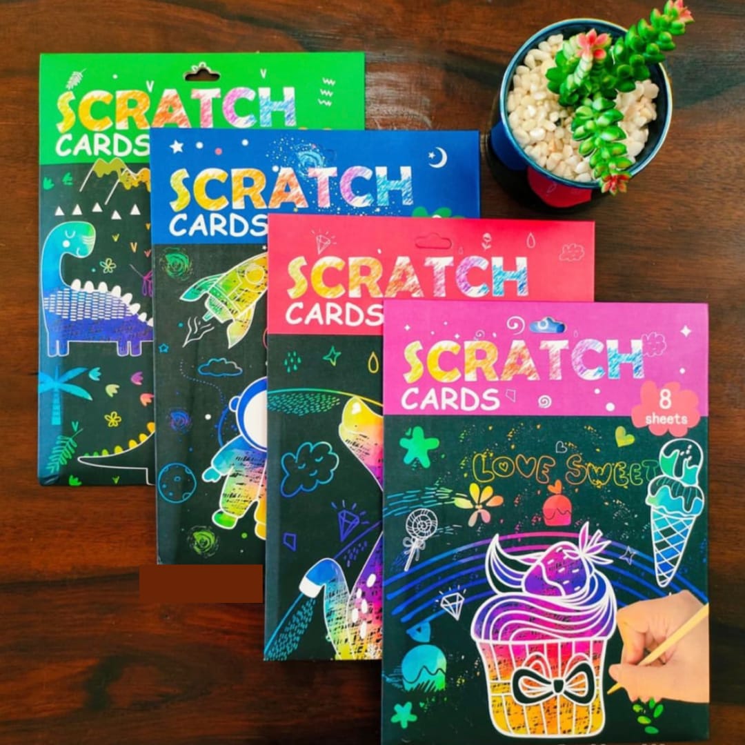 DIY Animal Theme Magic Scratch Art set (Assorted)