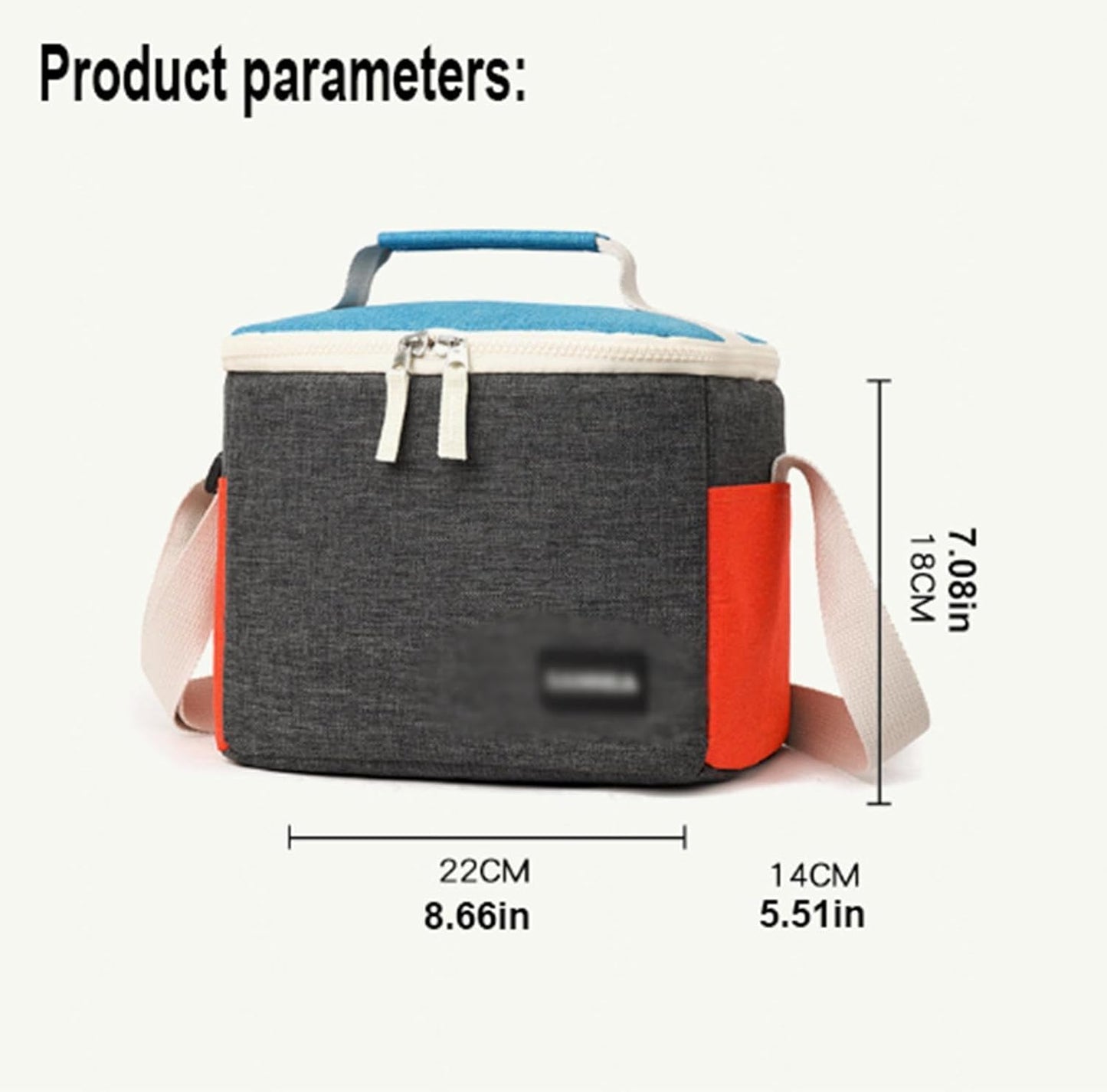 Portable Lunch Bag | Reusable Insulated Lunch Box with Adjustable Shoulder Strap