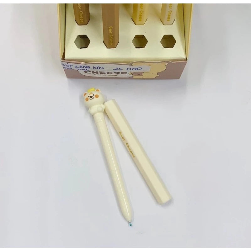 School Bear Cheese Cartoon | Cute Gel Pen for Children