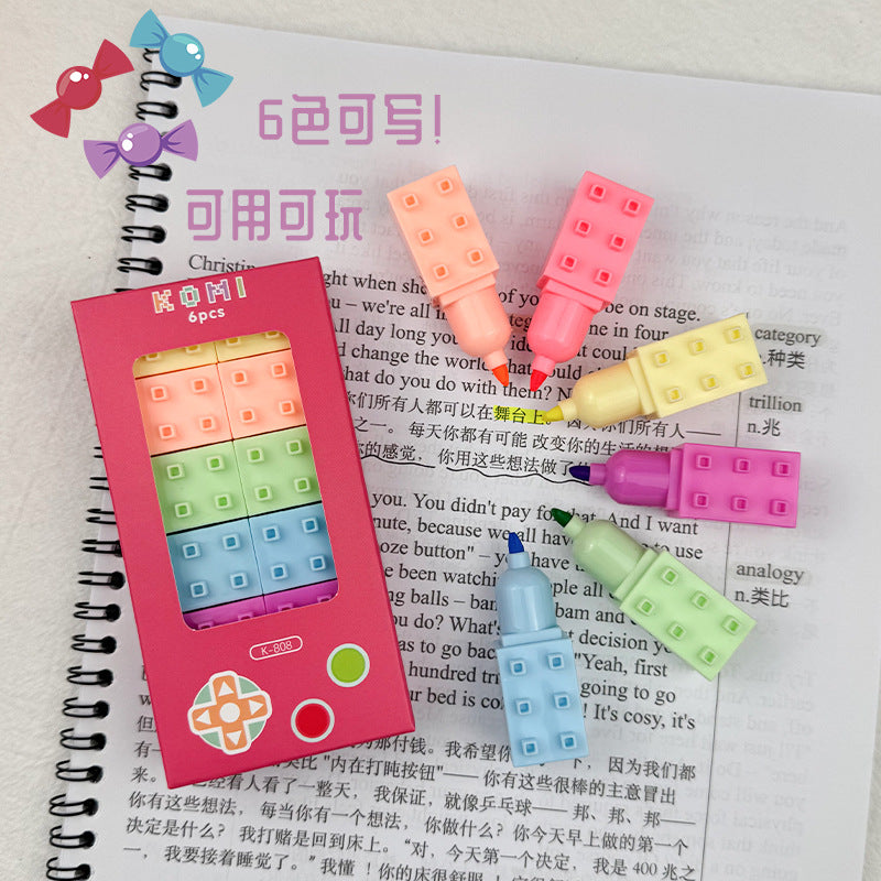 6 Jumbo Highlighter Building Blocks