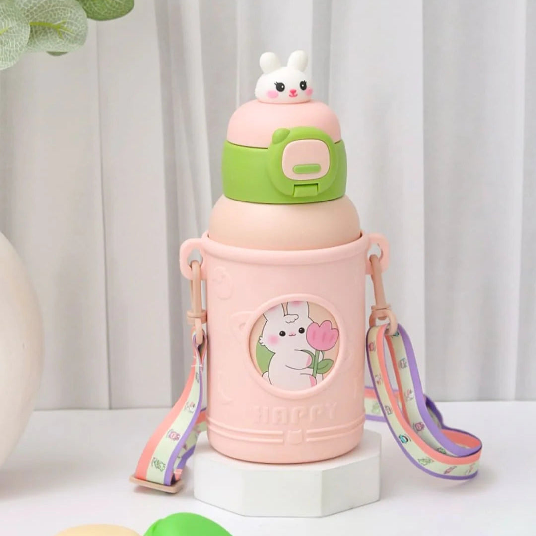Cute Bottle With Bottle Cover And Shoulder Strap
