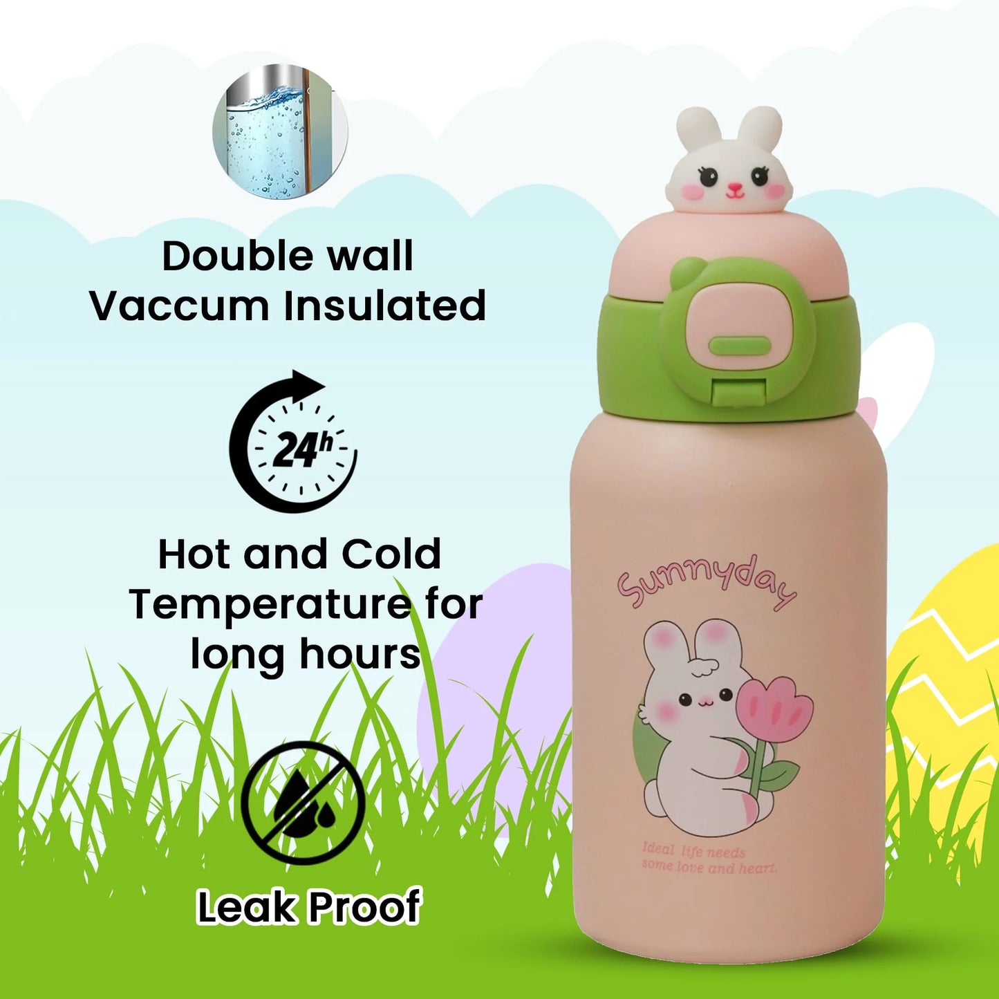 Cute Bottle With Bottle Cover And Shoulder Strap