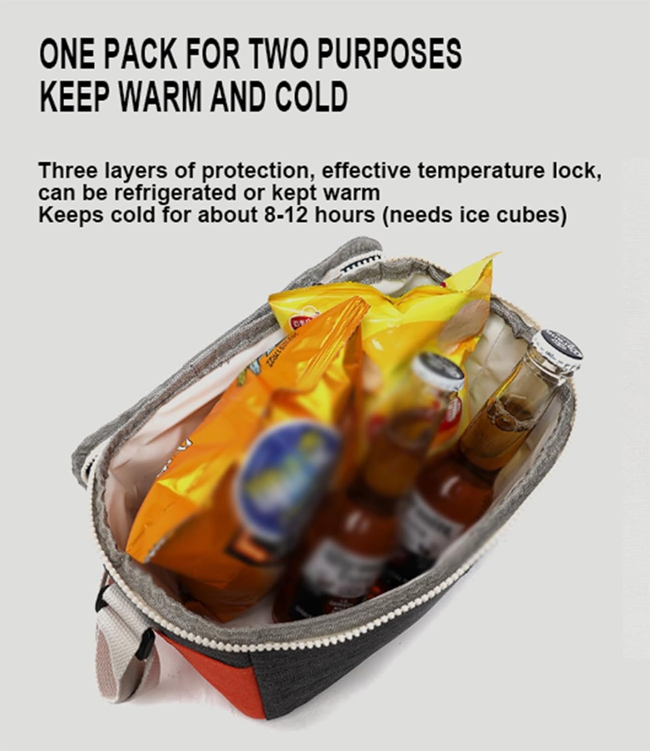 Portable Lunch Bag | Reusable Insulated Lunch Box with Adjustable Shoulder Strap