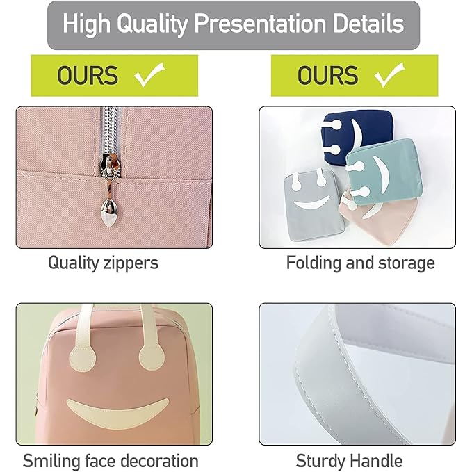 Smiley Design Leakproof Lunch Bag