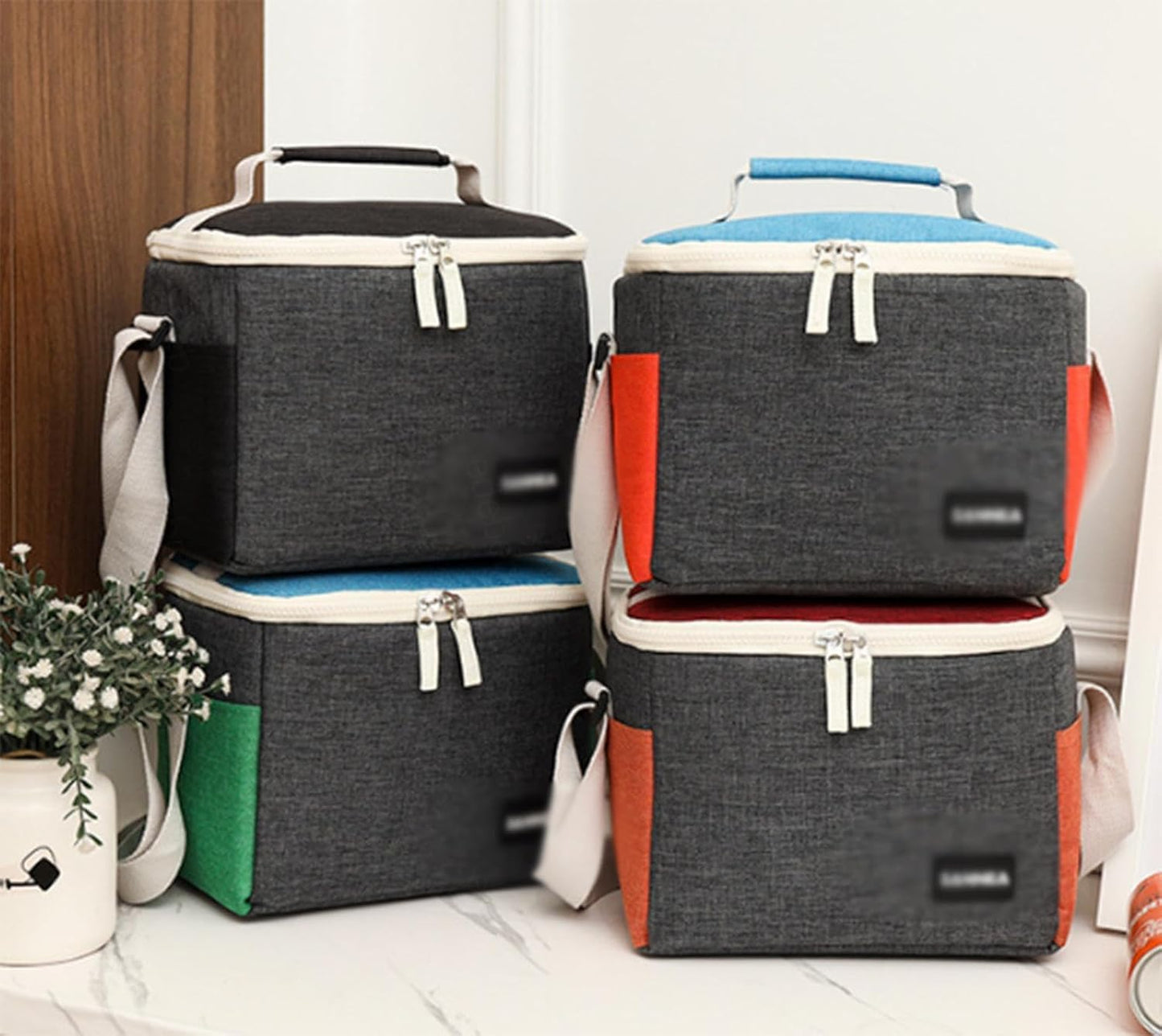 Portable Lunch Bag | Reusable Insulated Lunch Box with Adjustable Shoulder Strap