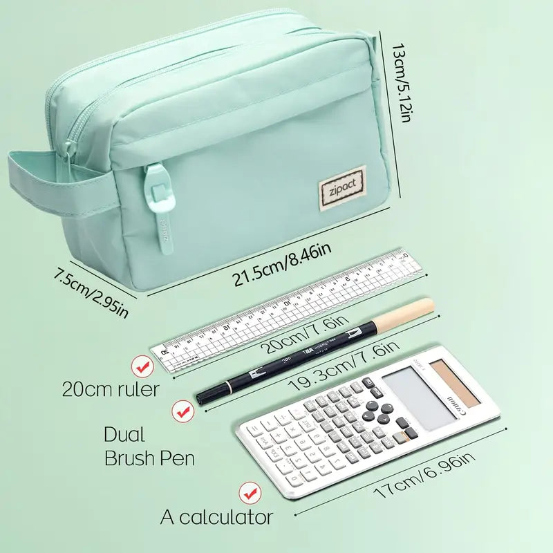 Sleek Canvas Pencil Pouch