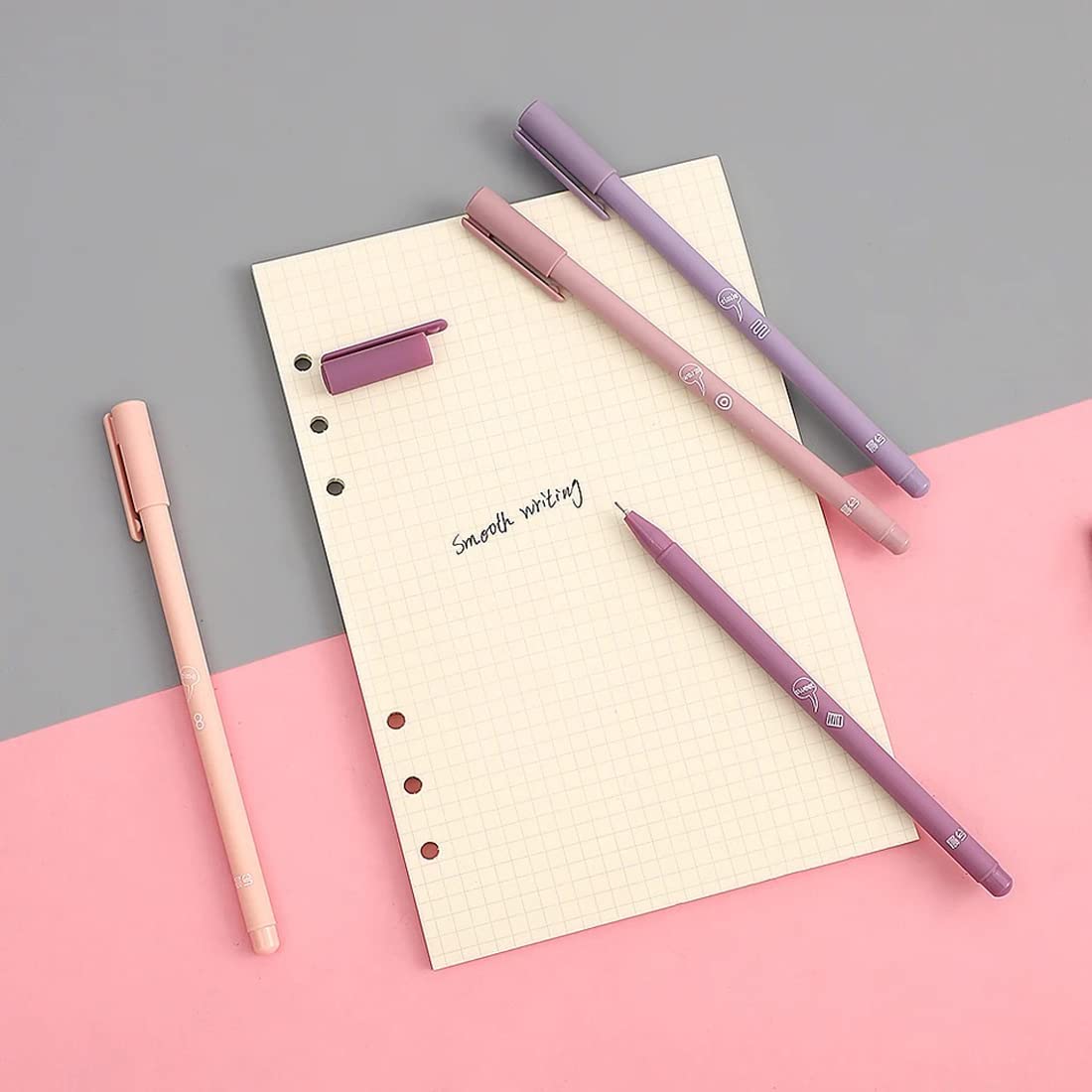 Pastel Slim Gel Pen Set Of 6 | Quick Dry, Smudge Proof | Smooth Writing