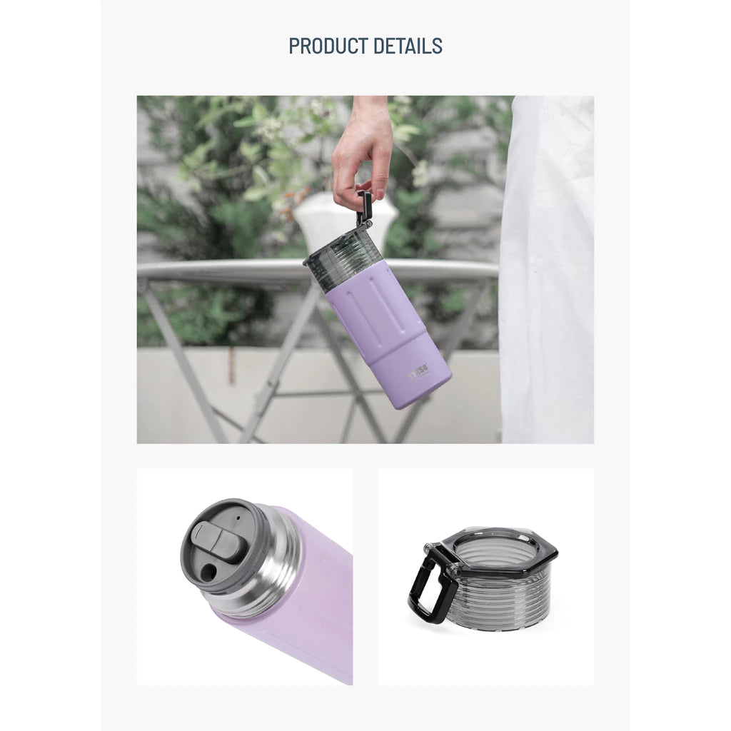 Tyeso Vacuum Insulated Bttle Keep Cold And Hot With Handle