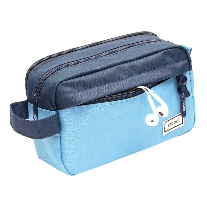 Canvas Pencil Case Bag Multi Compartments Large Capacity