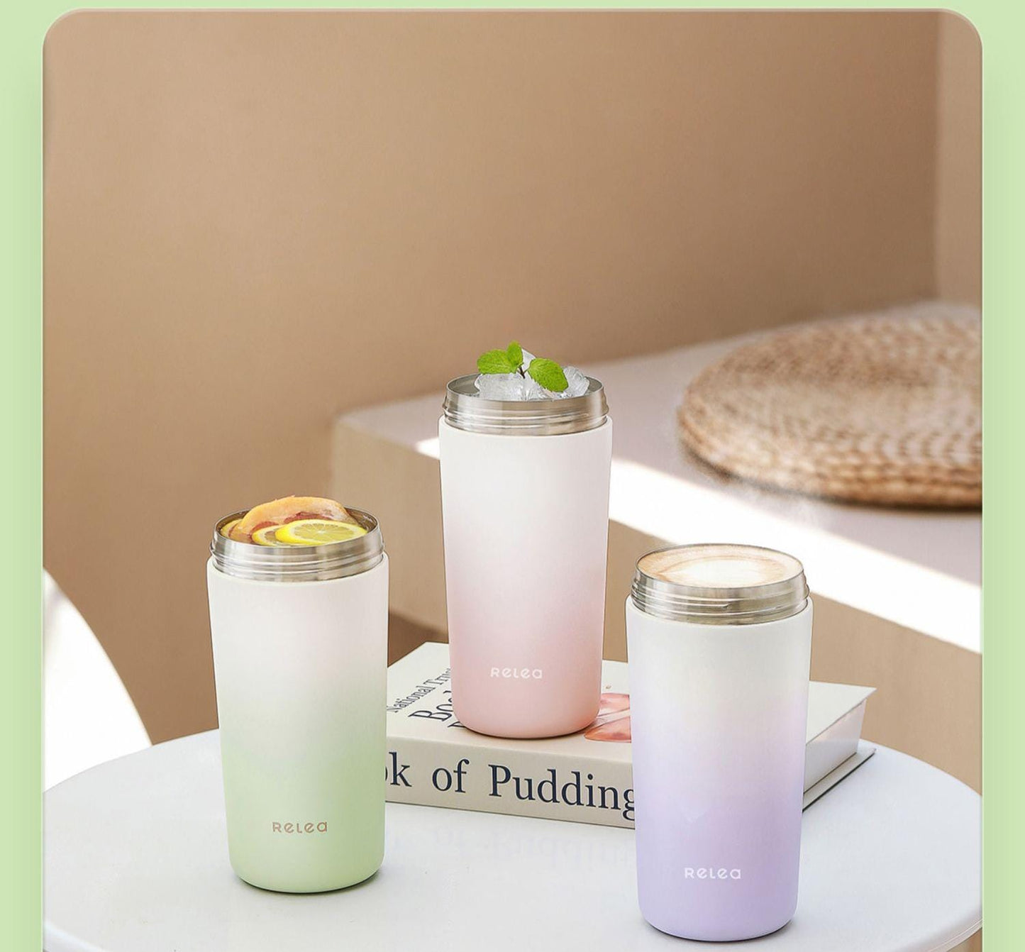 Biological Straw Thermos cup 316 SUS (550ml) for girls & Boys