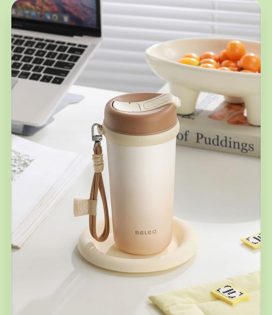 Biological Straw Thermos cup 316 SUS (550ml) for girls & Boys
