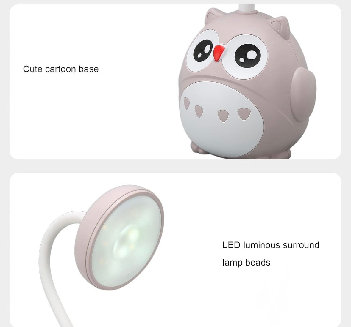 Cartoon Owl Shaped Study Lamp (Pack of 1)