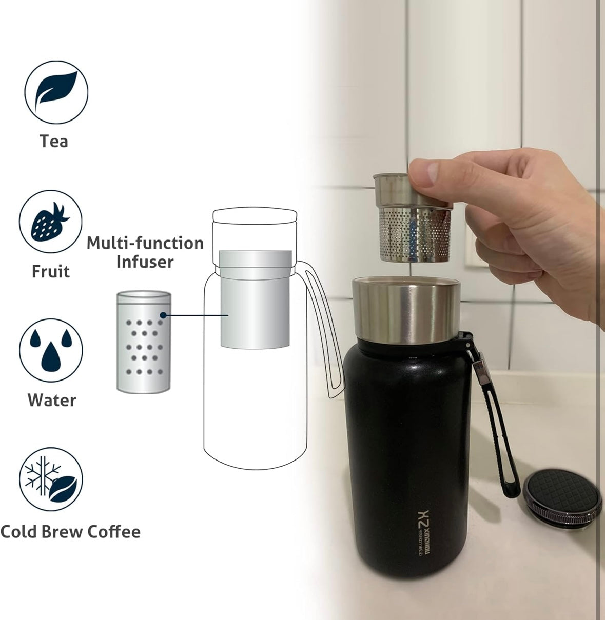 Premium Tea Infuser Bottle | 600ML