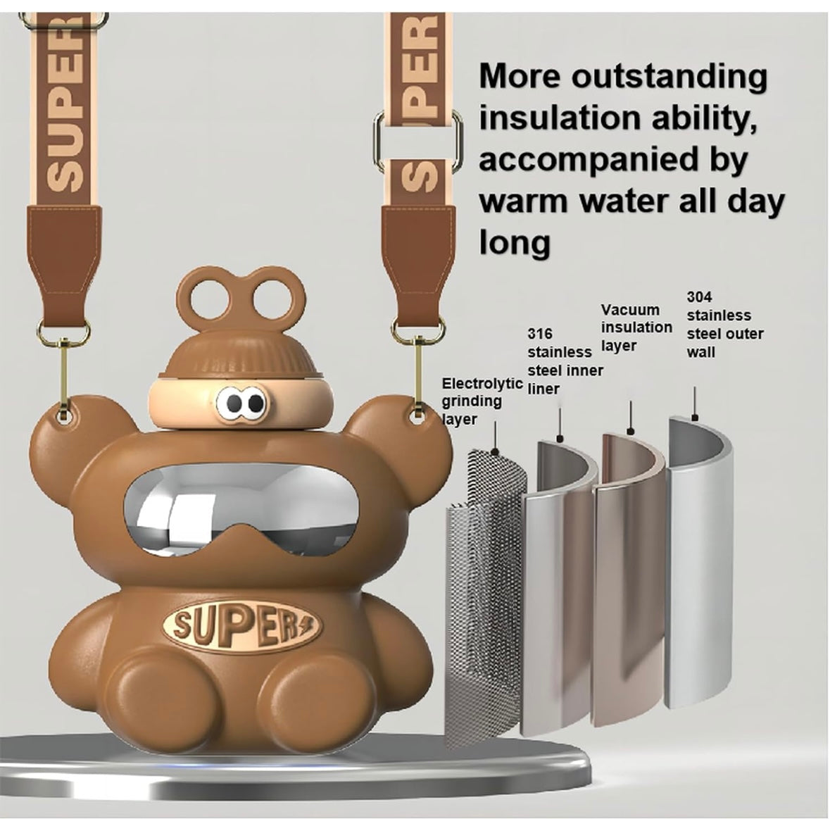 Cute Bear Insulated Bottle