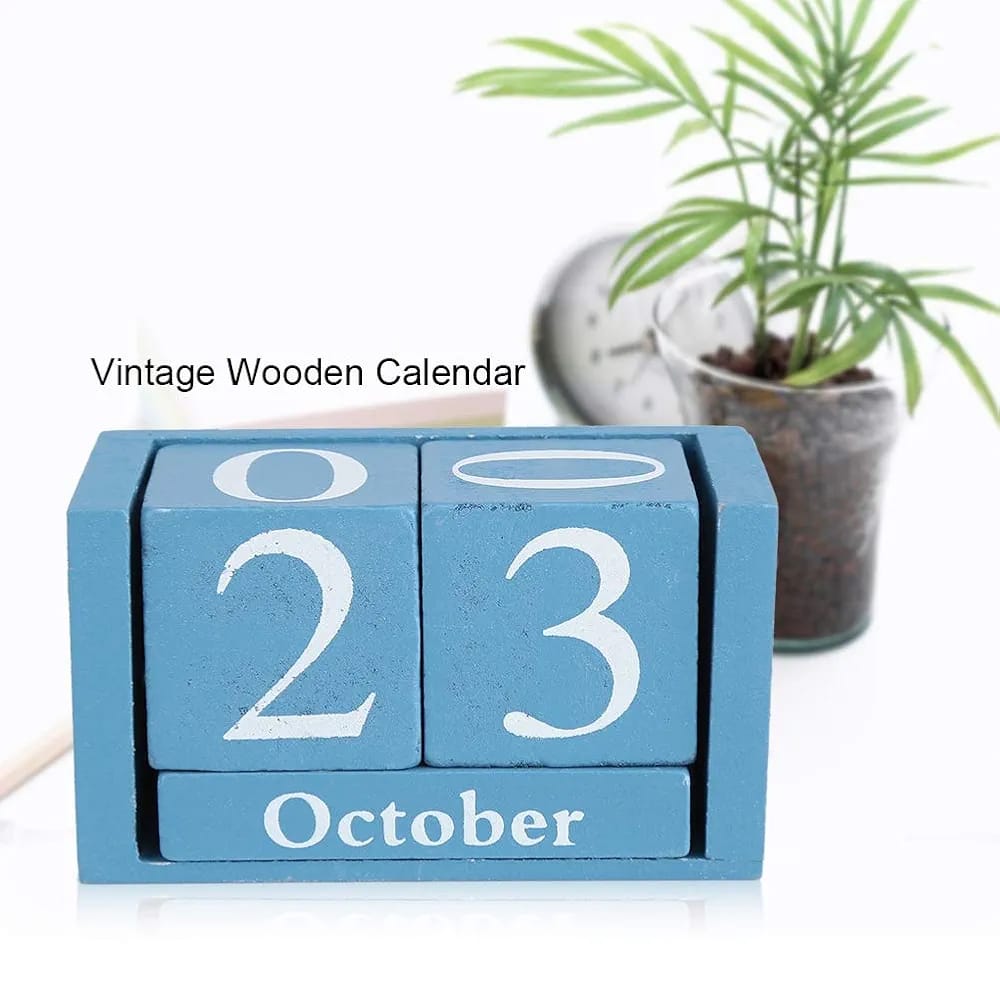 Vintage Wooden Calendar