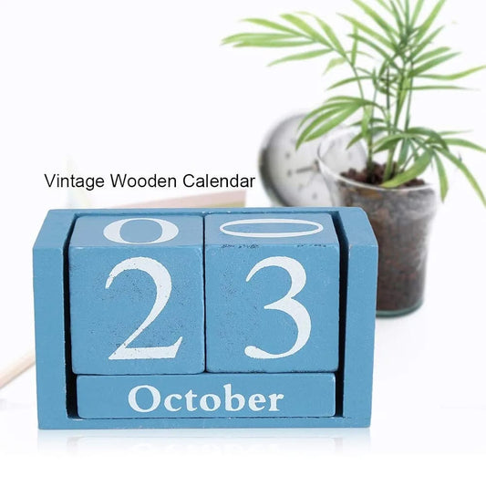 Vintage Wooden Calendar