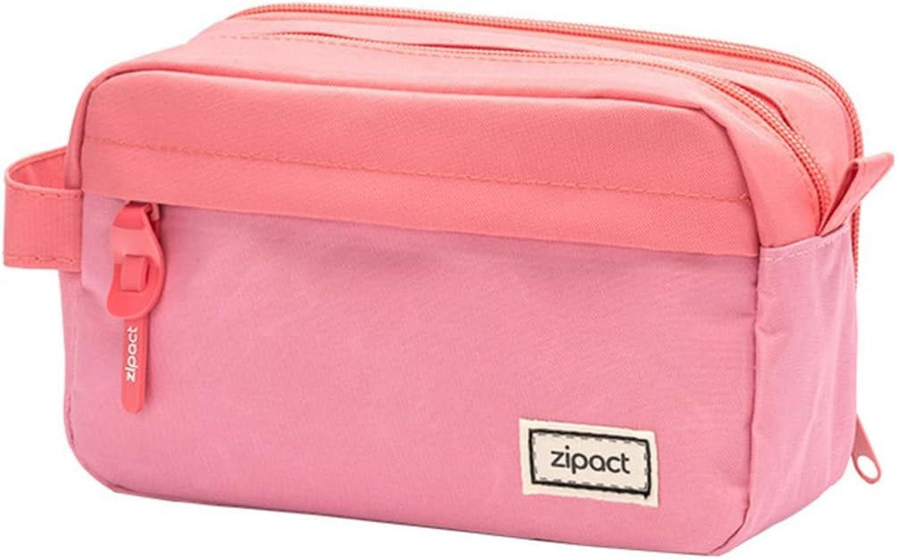 Canvas Pencil Case Bag Multi Compartments Large Capacity