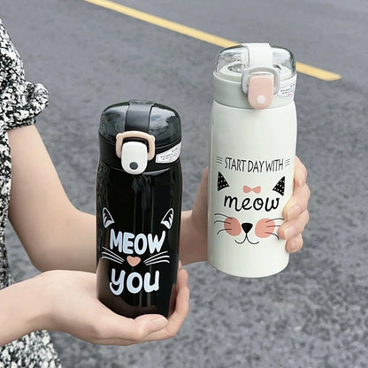 Cartoon Cat Stainless Steel Vacuum Bottle