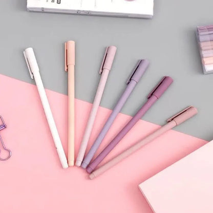 Pastel Slim Gel Pen Set Of 6 | Quick Dry, Smudge Proof | Smooth Writing