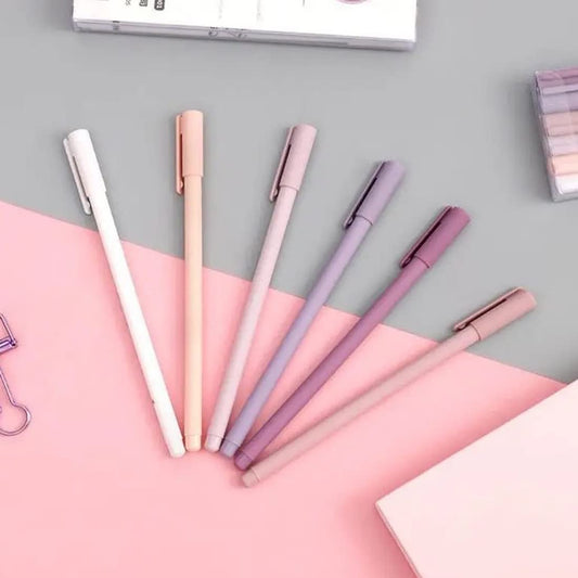 Pastel Slim Gel Pen Set Of 6 | Quick Dry, Smudge Proof | Smooth Writing