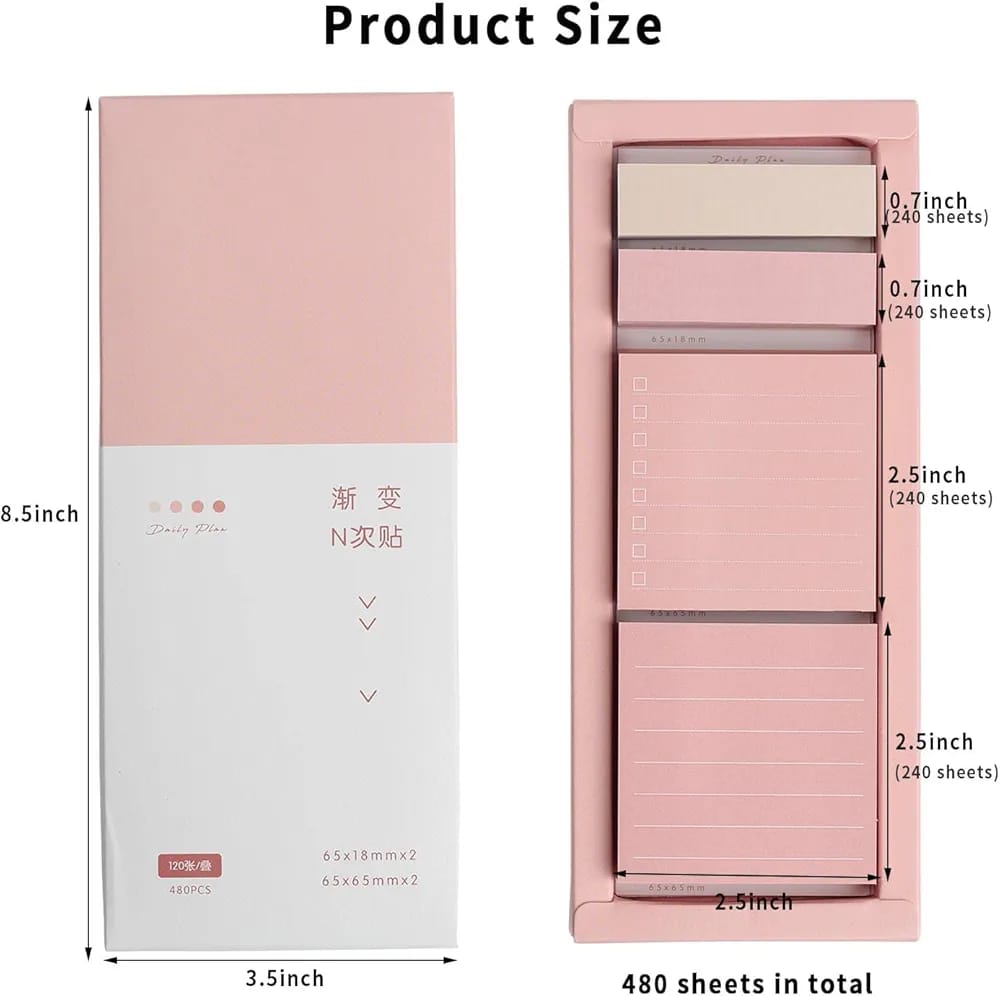 Lined Sticky Notes Set