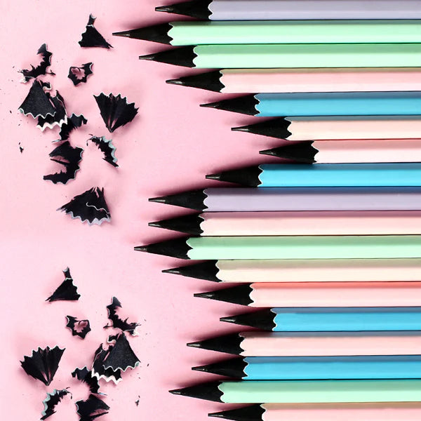 Pastel Black Wood Pencil 12pcs Set