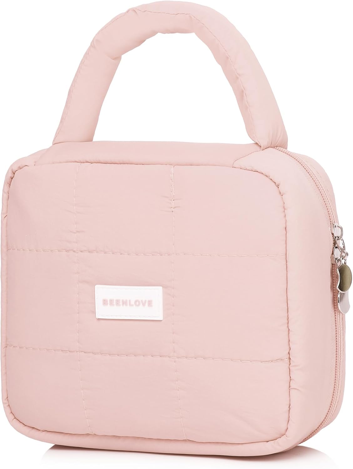 Quilted Makeup Bag Puffer Cosmetic Bag | Cute Toiletry Bag Travel Essential Makeup Organizer