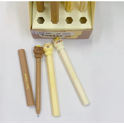 School Bear Cheese Cartoon | Cute Gel Pen for Children