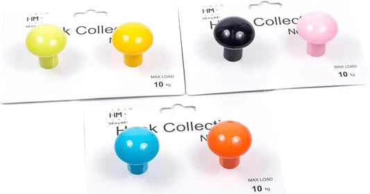 Mushroom-Shaped Wall Hooks (Pack of 5)