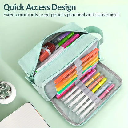 Sleek Canvas Pencil Pouch
