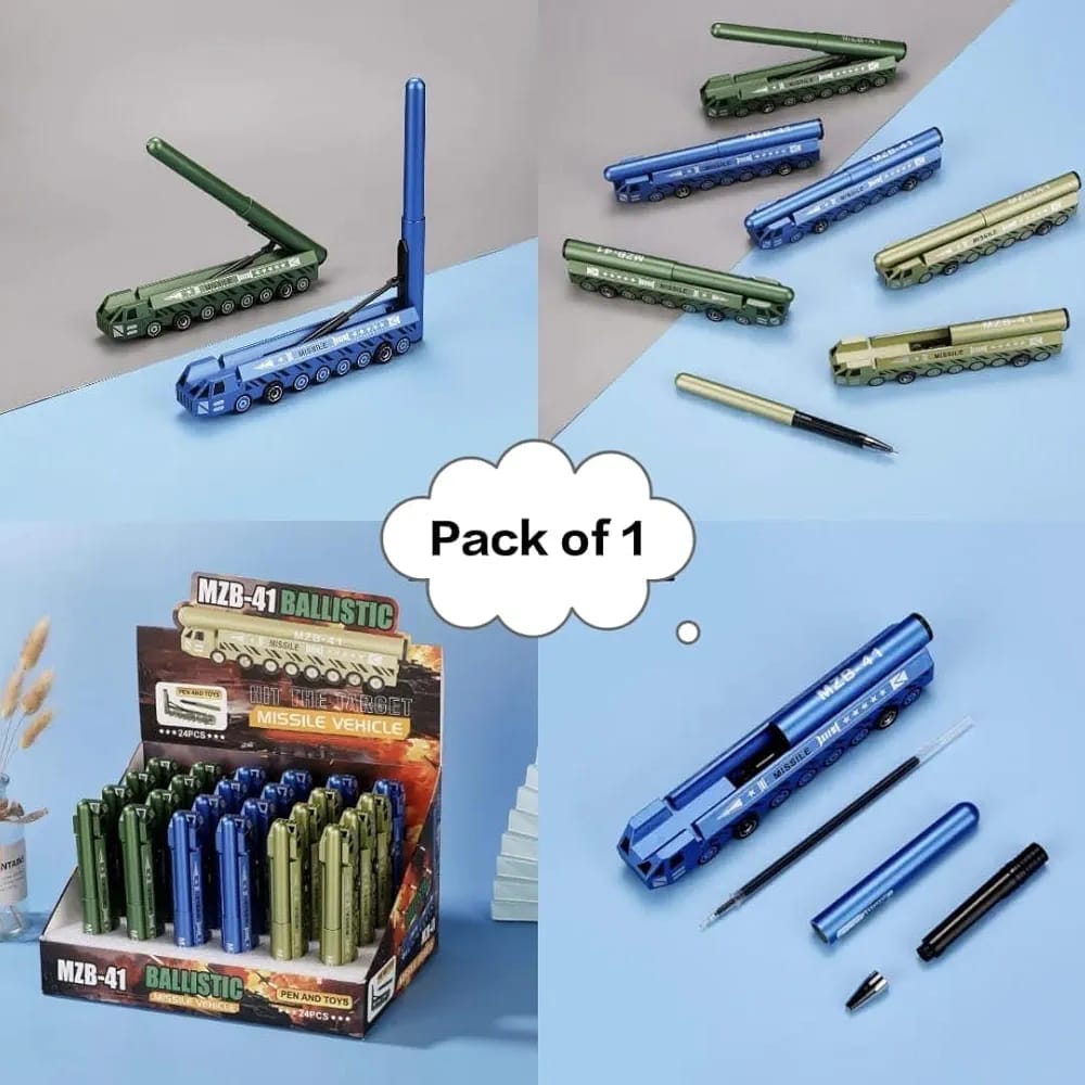 Missile Launcher Vehicle-Shaped Gel Pen (Assorted)