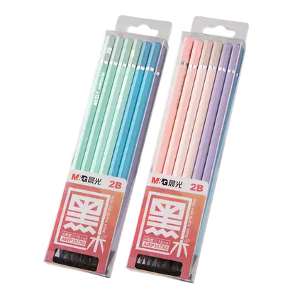 Pastel Black Wood Pencil 12pcs Set