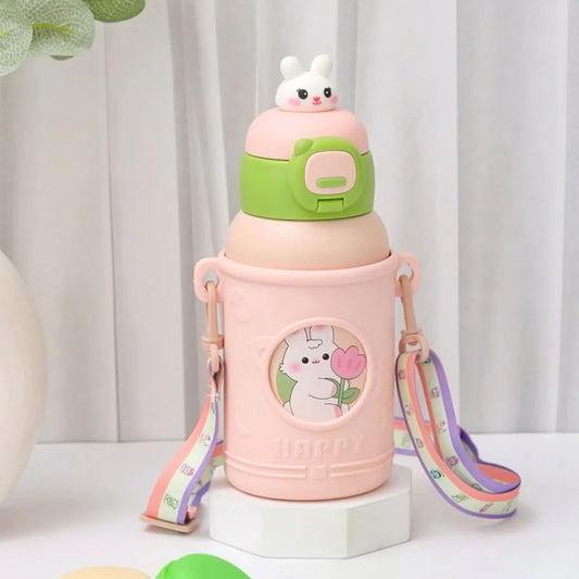 Cute Bottle With Bottle Cover And Shoulder Strap