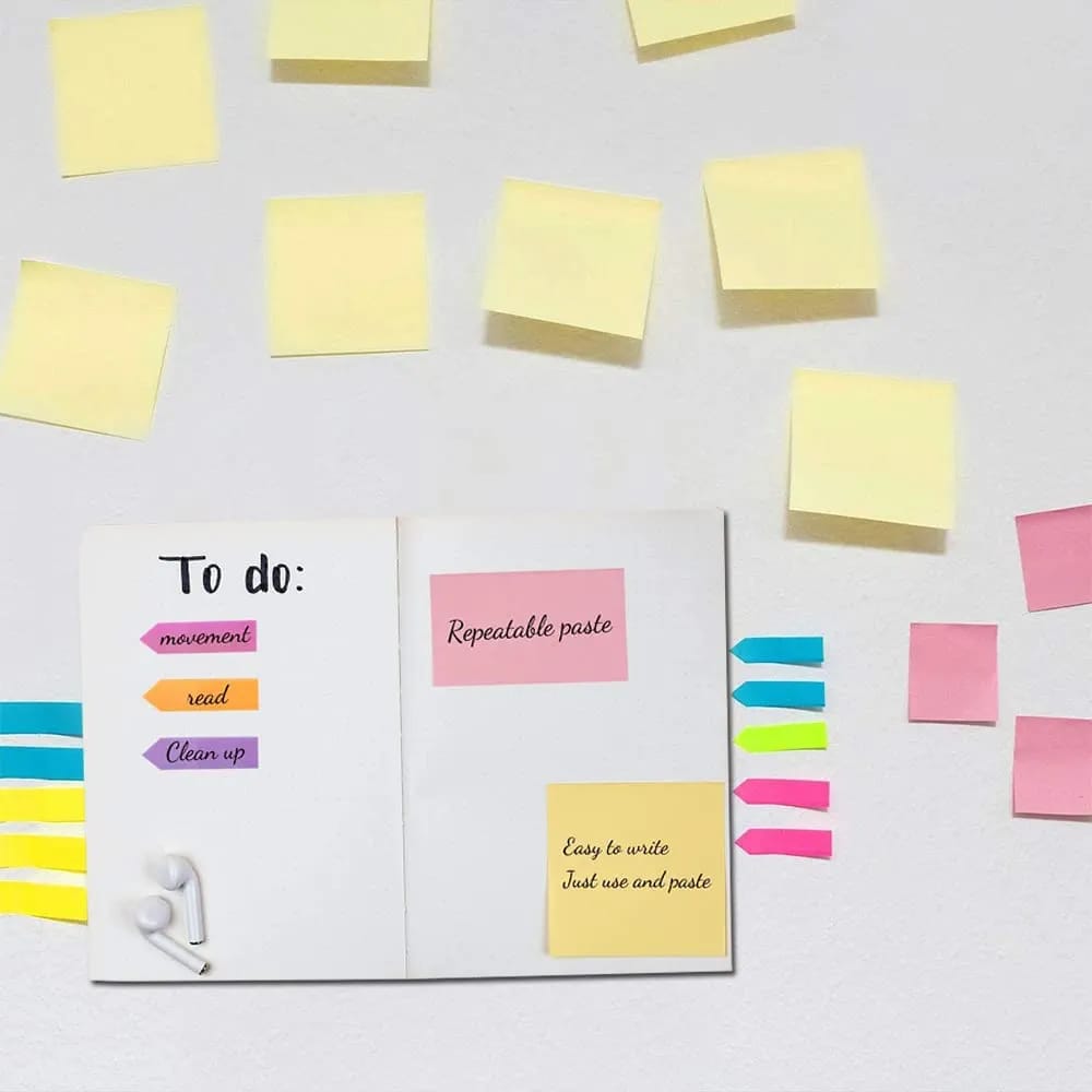2000 Colorful Self-Adhesive Sticky Notes