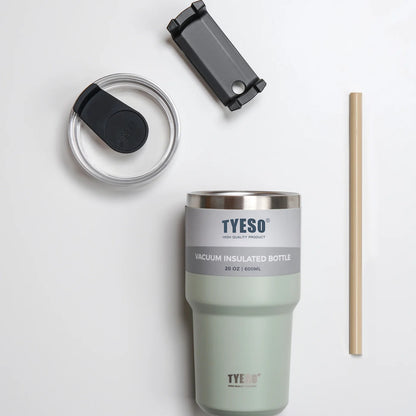 Tyeso Stainless Steel Tumbler with Straw
