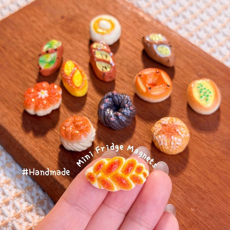 Exquisite 12 Miniature Food Fridge Magnets