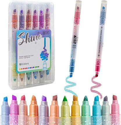 Double-Headed Glitter Marker Pen