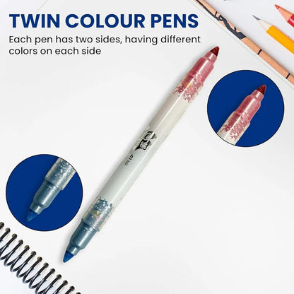 Double-Headed Glitter Marker Pen