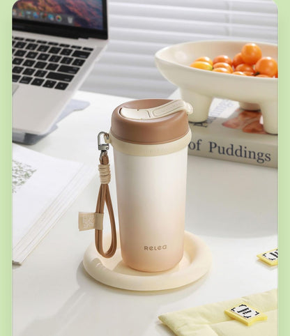 Biological Straw Thermos cup 316 SUS (550ml) for girls & Boys