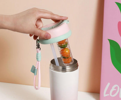 Biological Straw Thermos cup 316 SUS (550ml) for girls & Boys