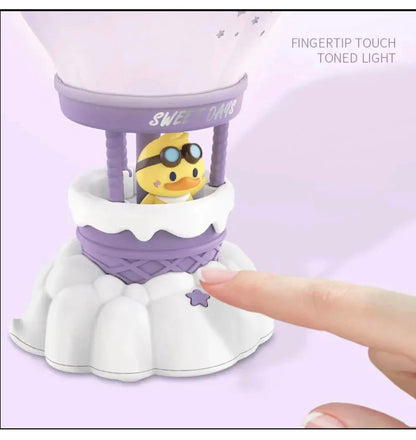 Hot Air Balloon Night Lamp with Cute Character