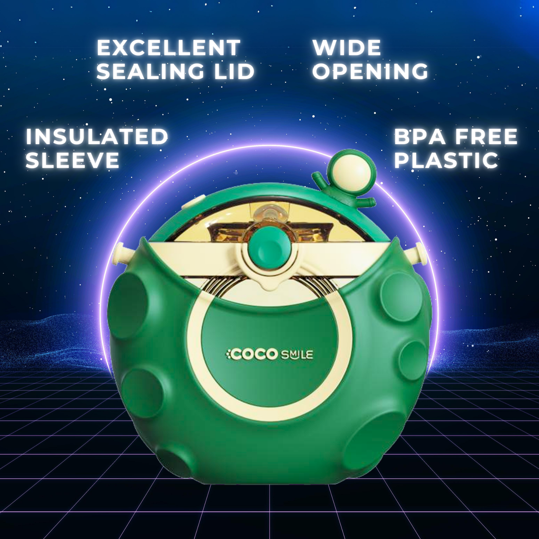Astronaut Straw Round Bottle