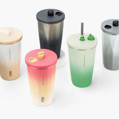Tyeso Flair Tumbler with Lid and Retractable Straw